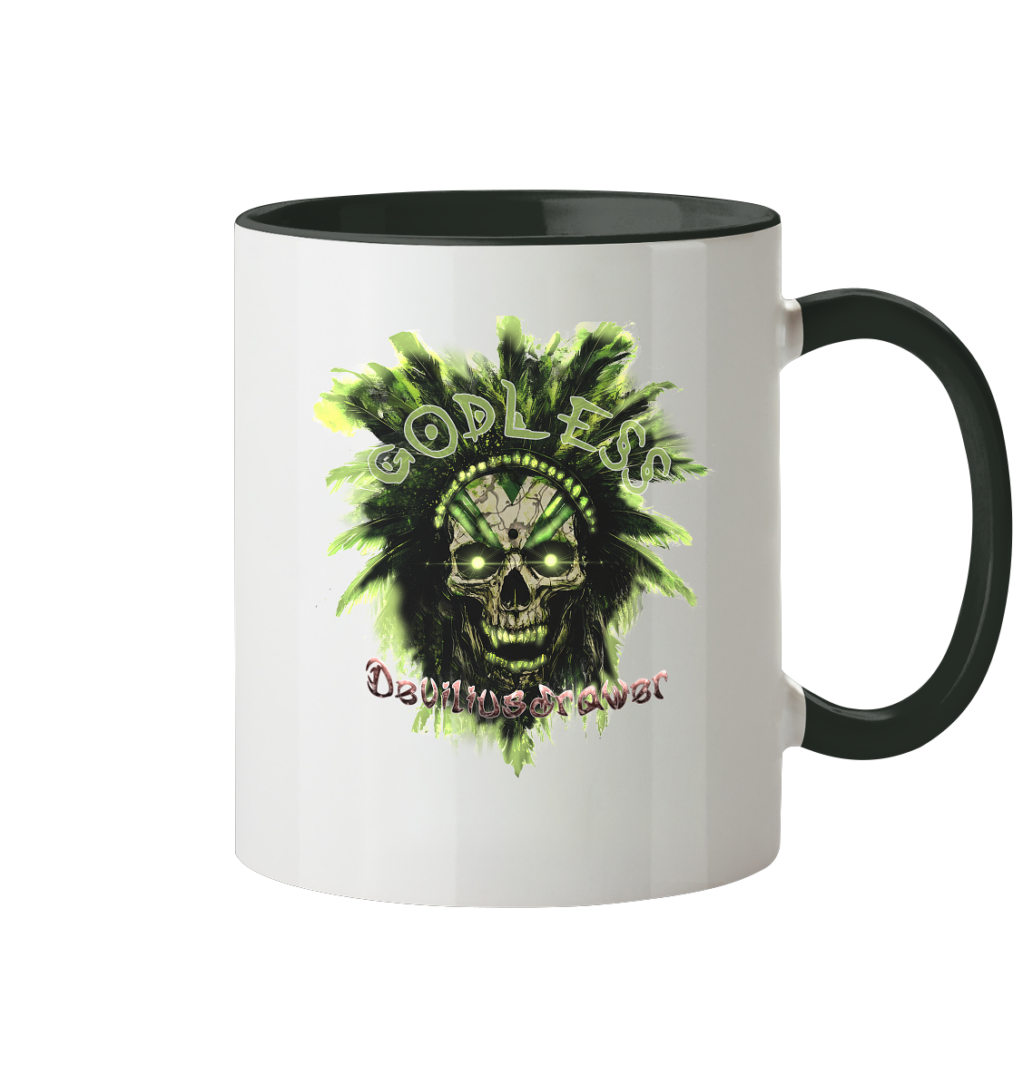 Deviliusdrawer Godless Skull - Tasse zweifarbig