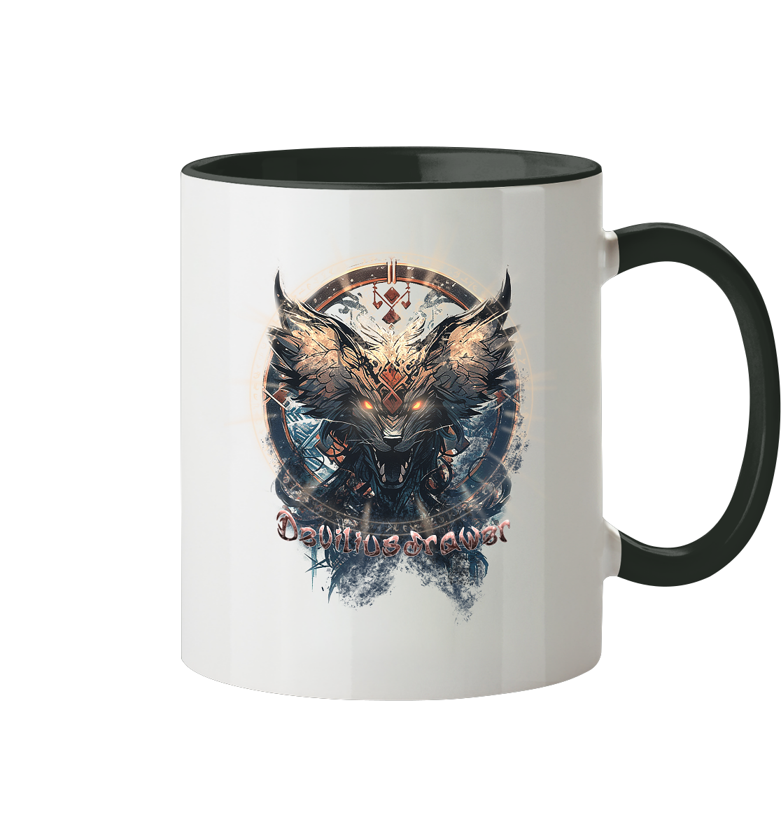 Deviliusdrawer Dark Magic Wolf - Tasse zweifarbig