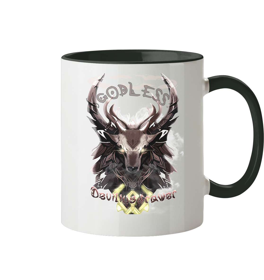 Deviliusdrawer Godless Deer - Tasse zweifarbig
