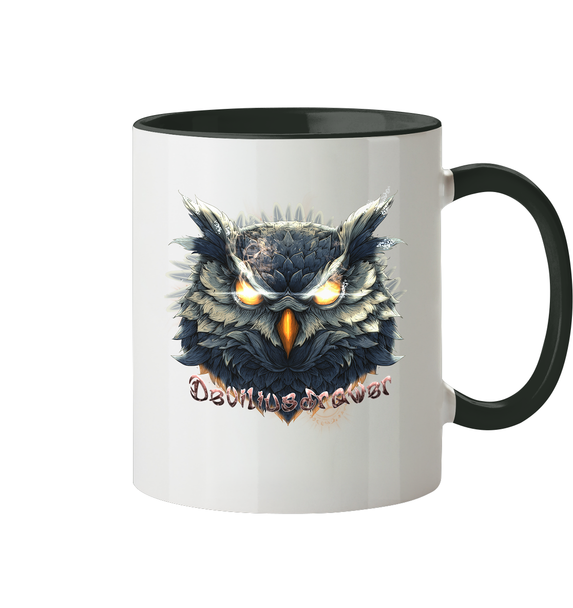 Deviliusdrawer Dark Fire Owl - Tasse zweifarbig