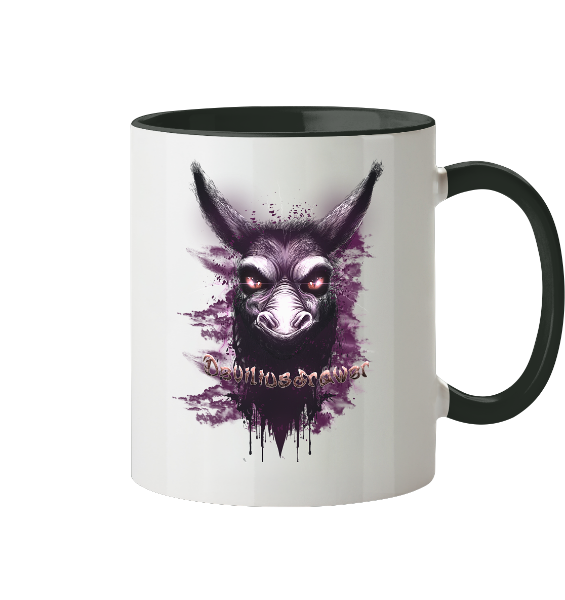 Deviliusdrawer Purple Donkey - Tasse zweifarbig