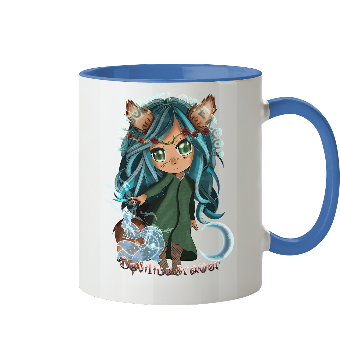 Deviliusdrawer Kitsuneflower - Tasse zweifarbig