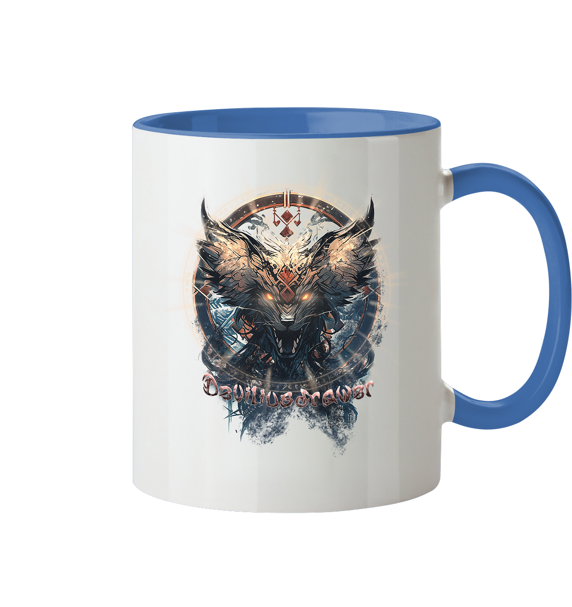 Deviliusdrawer Dark Magic Wolf - Tasse zweifarbig