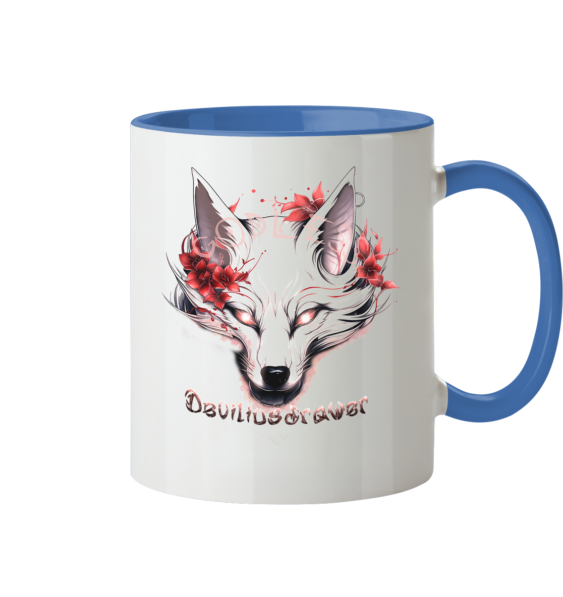 Deviliusdrawer Kitsune Wolf - Tasse zweifarbig