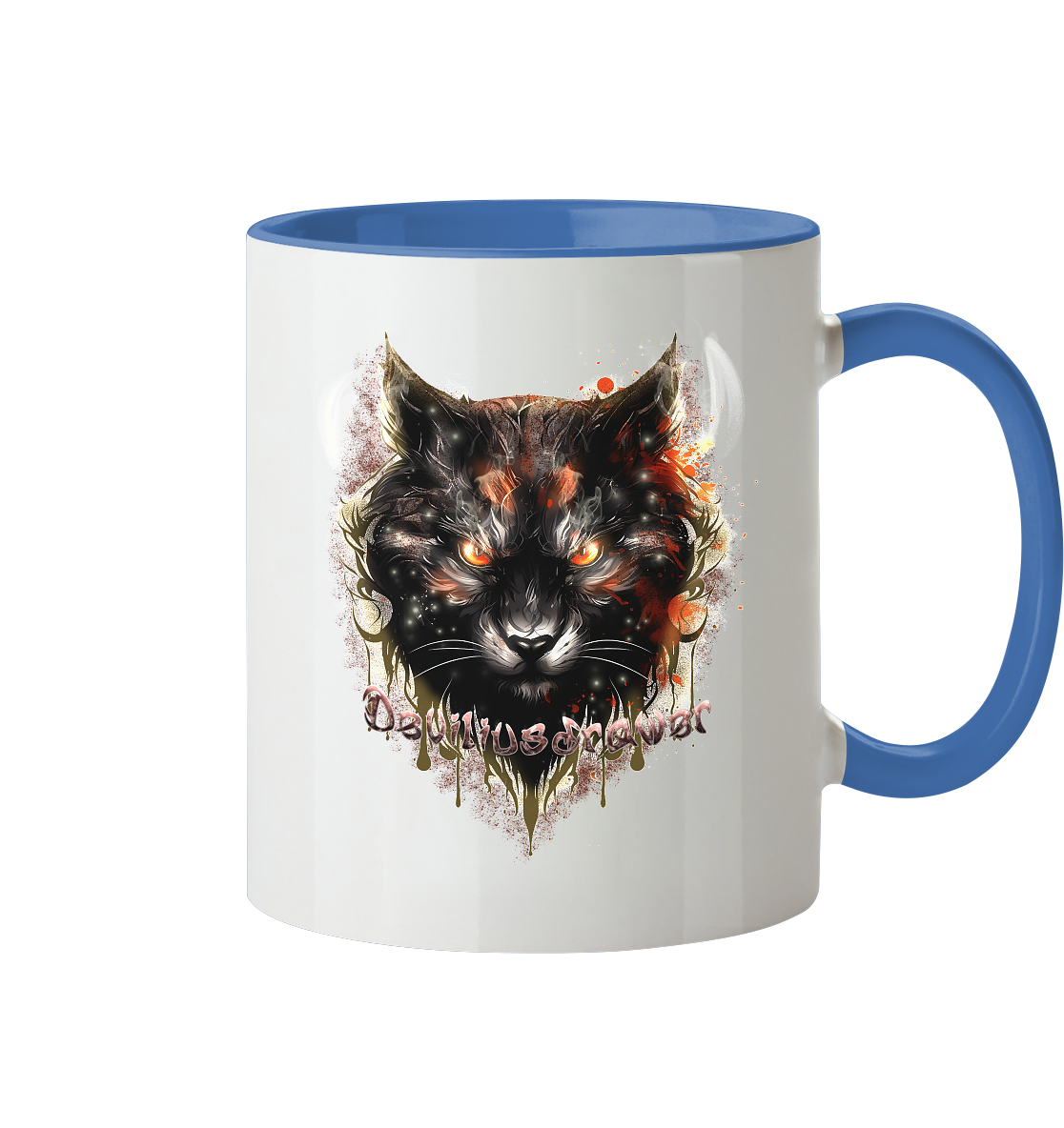 Deviliusdrawer Red Devil Cat - Tasse zweifarbig
