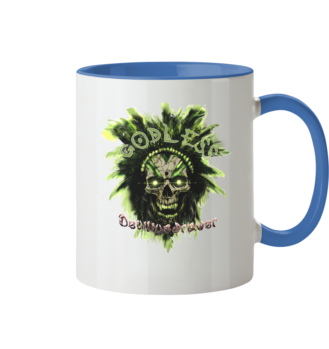 Deviliusdrawer Godless Skull - Tasse zweifarbig
