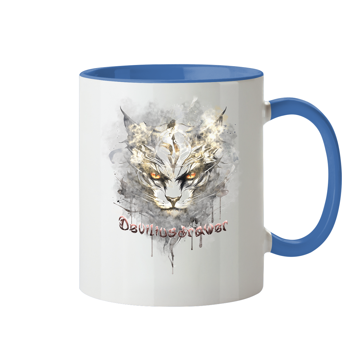Deviliusdrawer White Catgod - Tasse zweifarbig