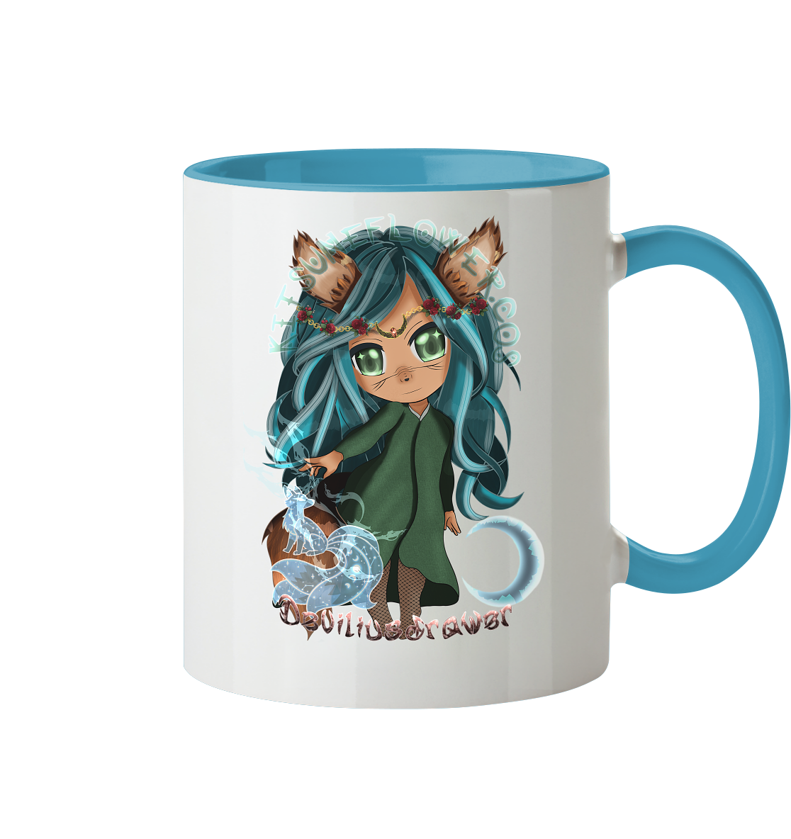 Deviliusdrawer Kitsuneflower - Tasse zweifarbig