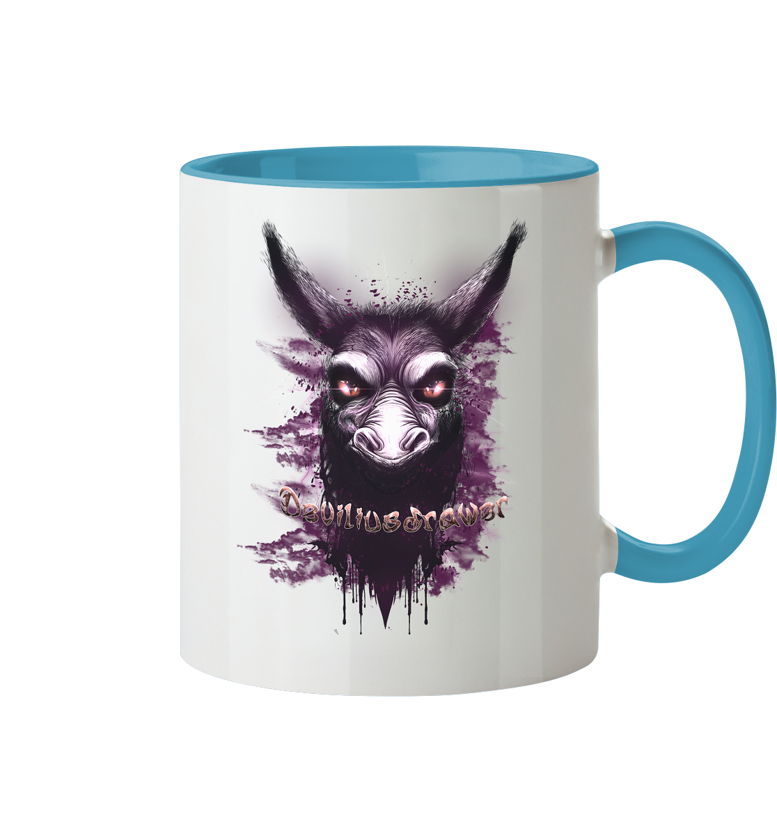 Deviliusdrawer Purple Donkey - Tasse zweifarbig