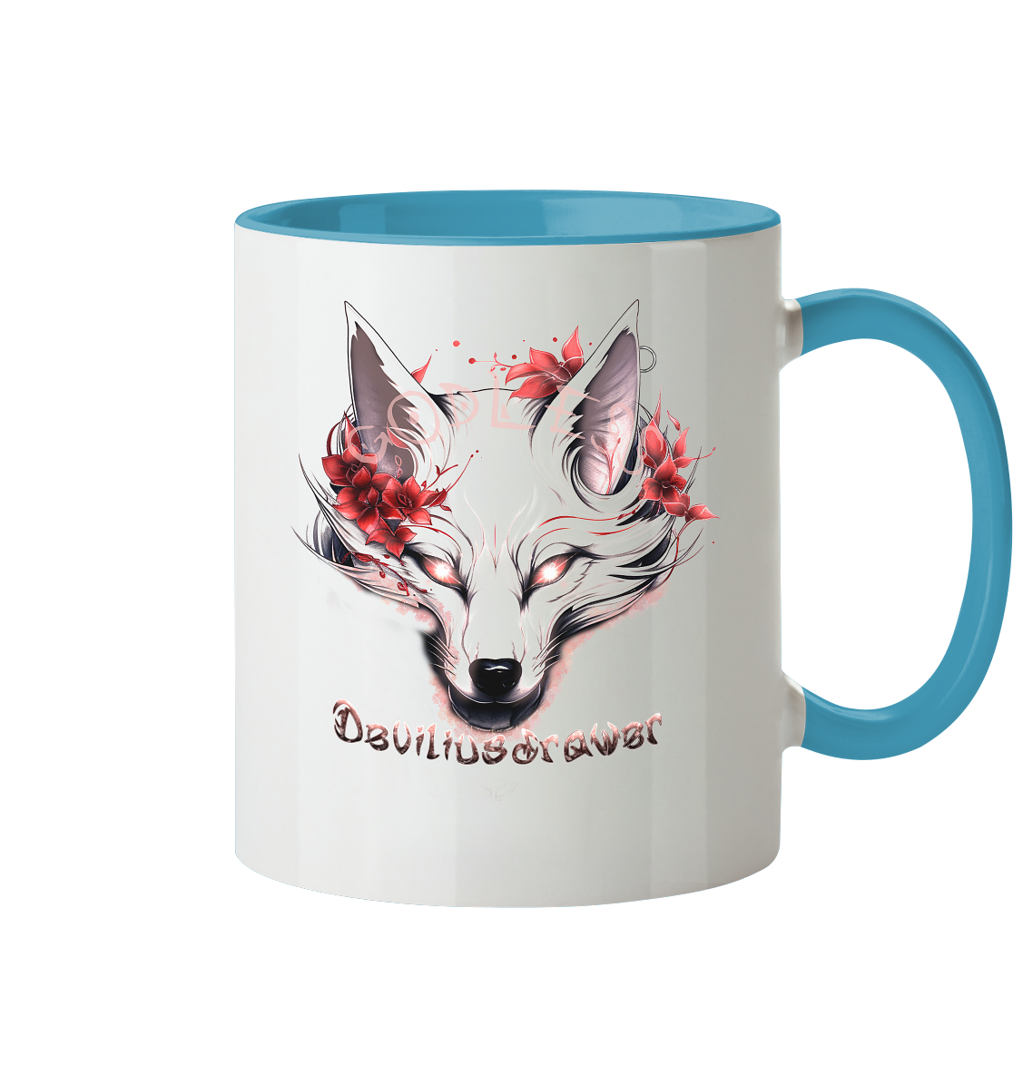 Deviliusdrawer Kitsune Wolf - Tasse zweifarbig