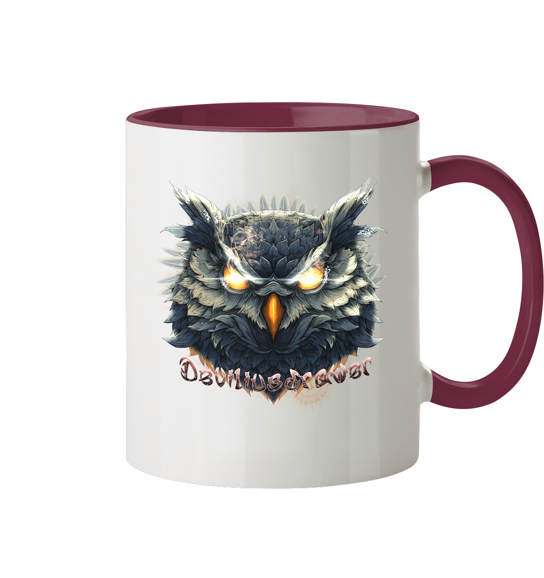 Deviliusdrawer Dark Fire Owl - Tasse zweifarbig