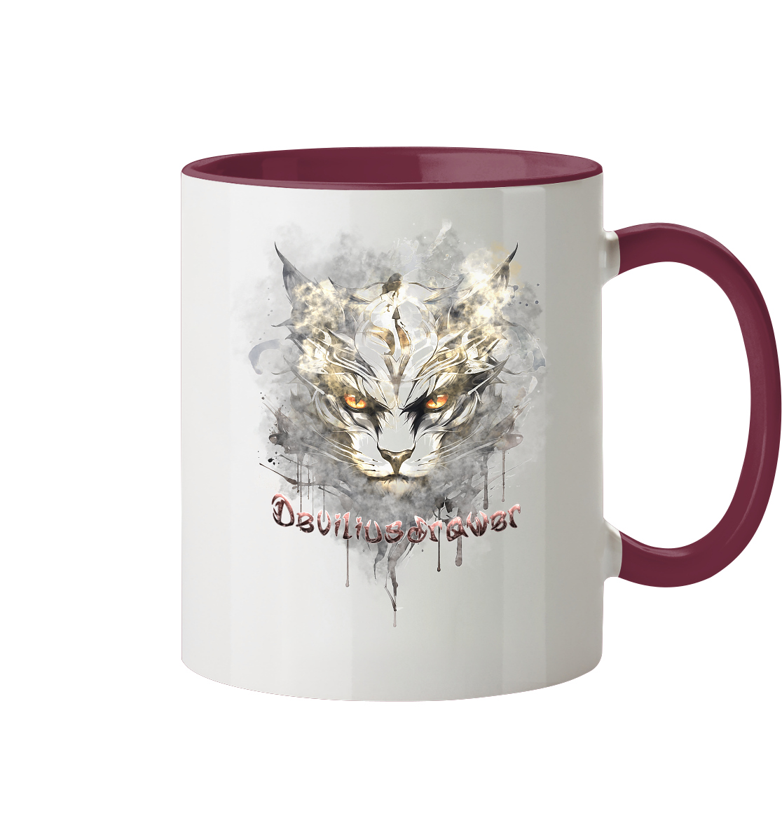 Deviliusdrawer White Catgod - Tasse zweifarbig