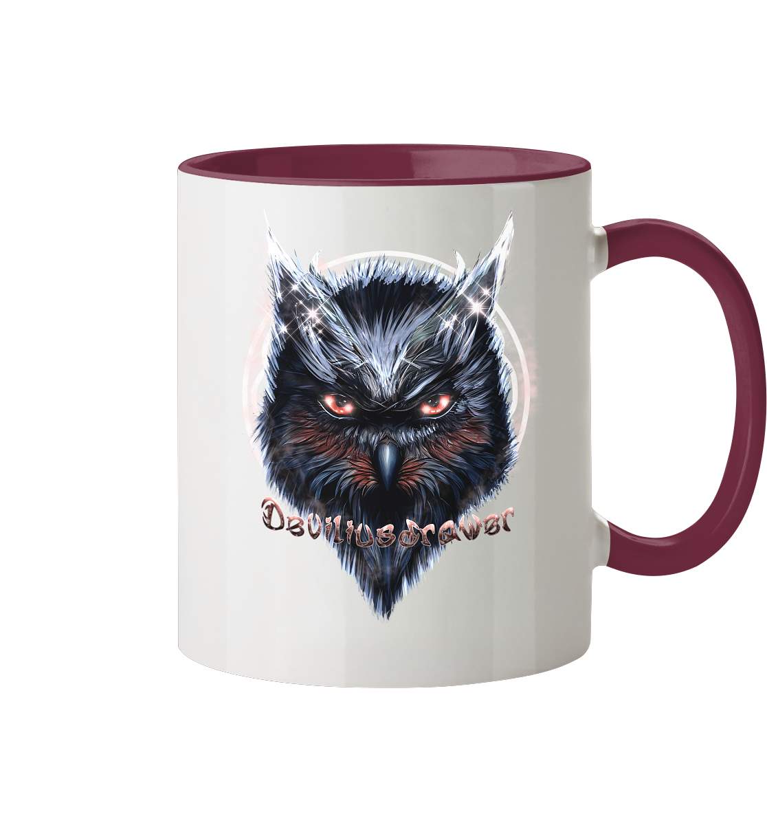 Deviliusdrawer Fire Owl - Tasse zweifarbig