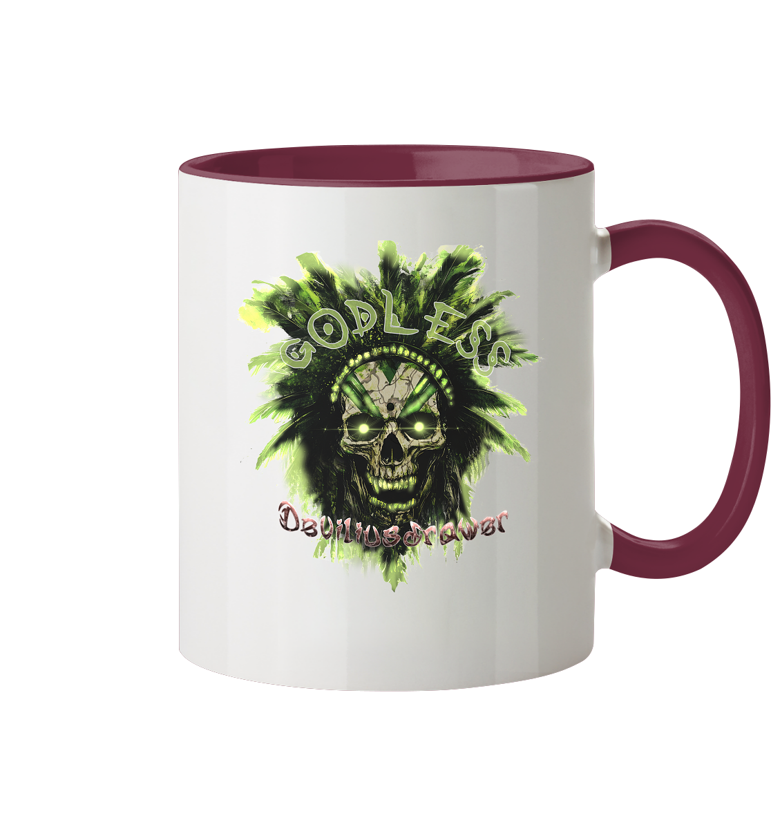 Deviliusdrawer Godless Skull - Tasse zweifarbig