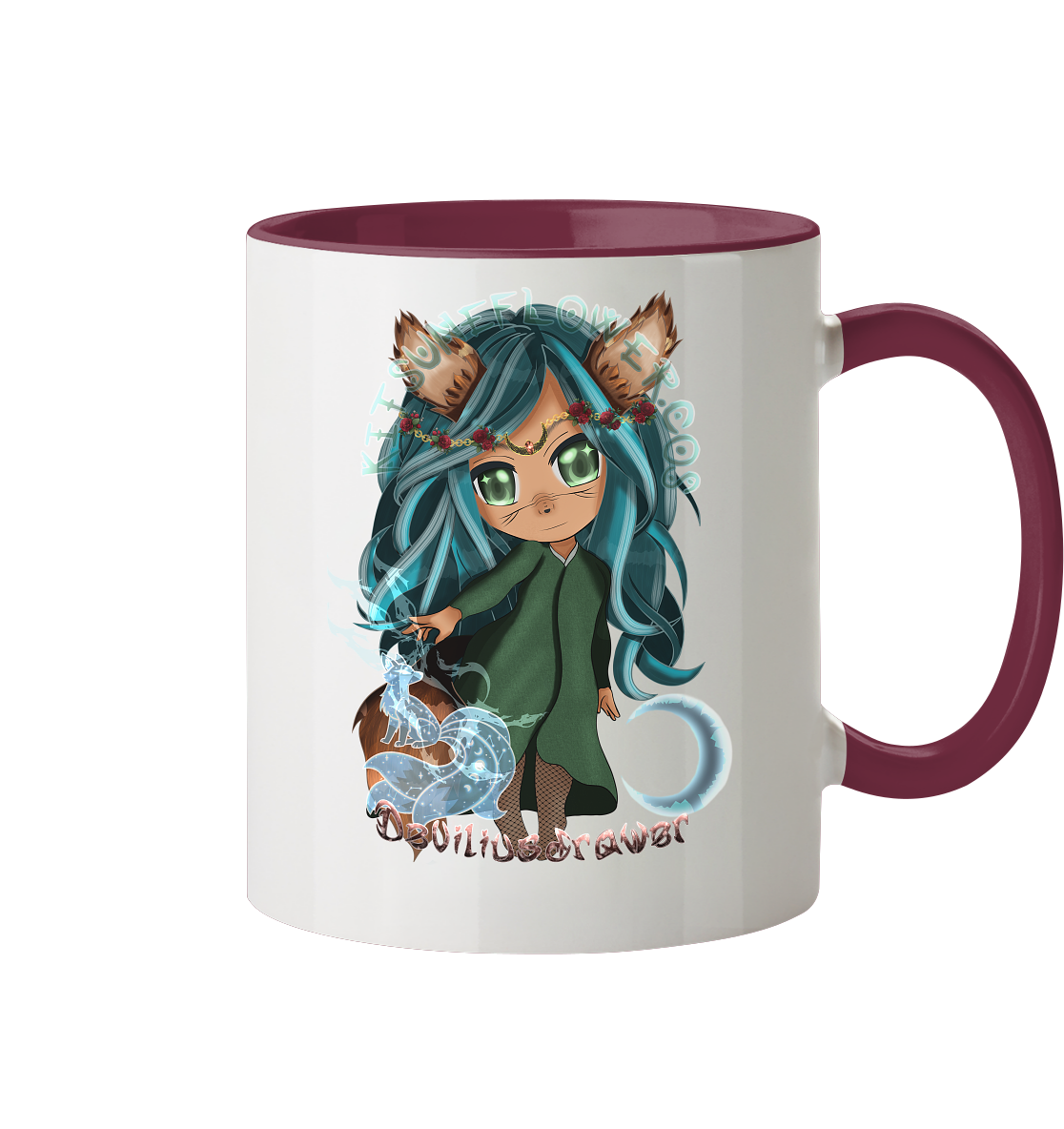 Deviliusdrawer Kitsuneflower - Tasse zweifarbig