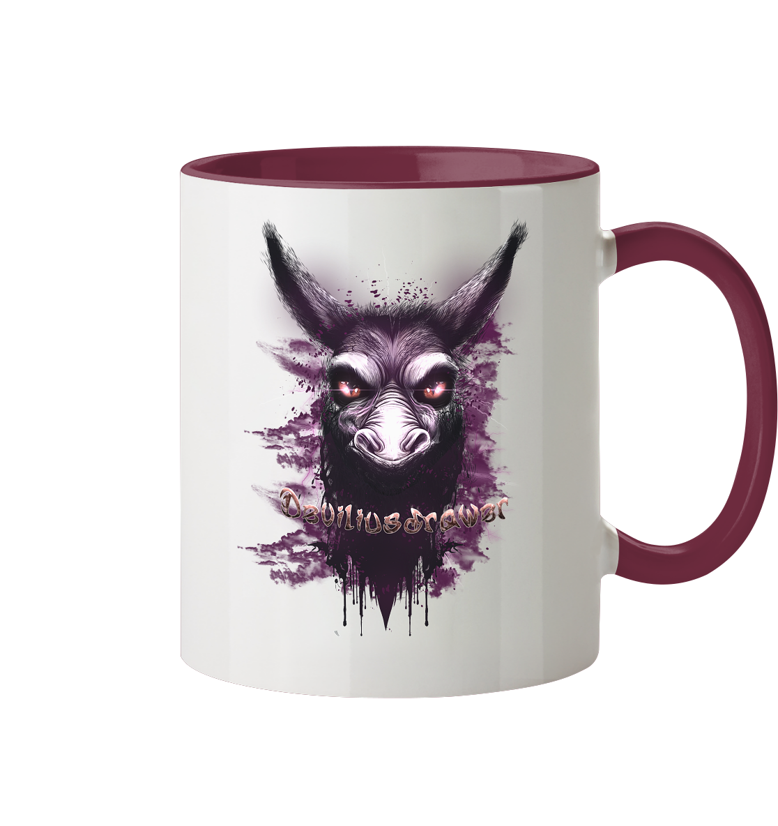 Deviliusdrawer Purple Donkey - Tasse zweifarbig
