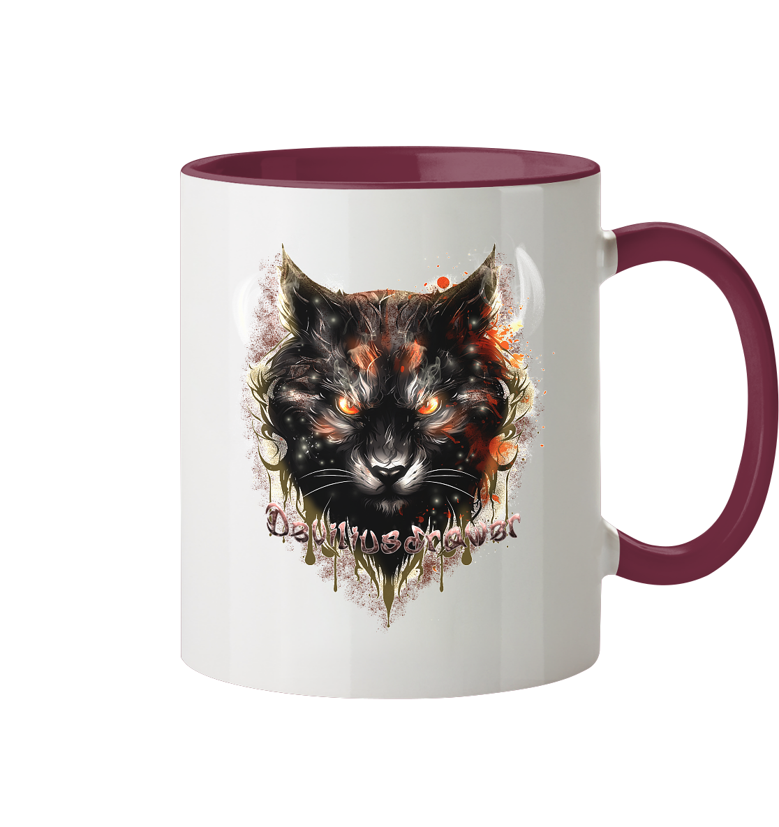 Deviliusdrawer Red Devil Cat - Tasse zweifarbig