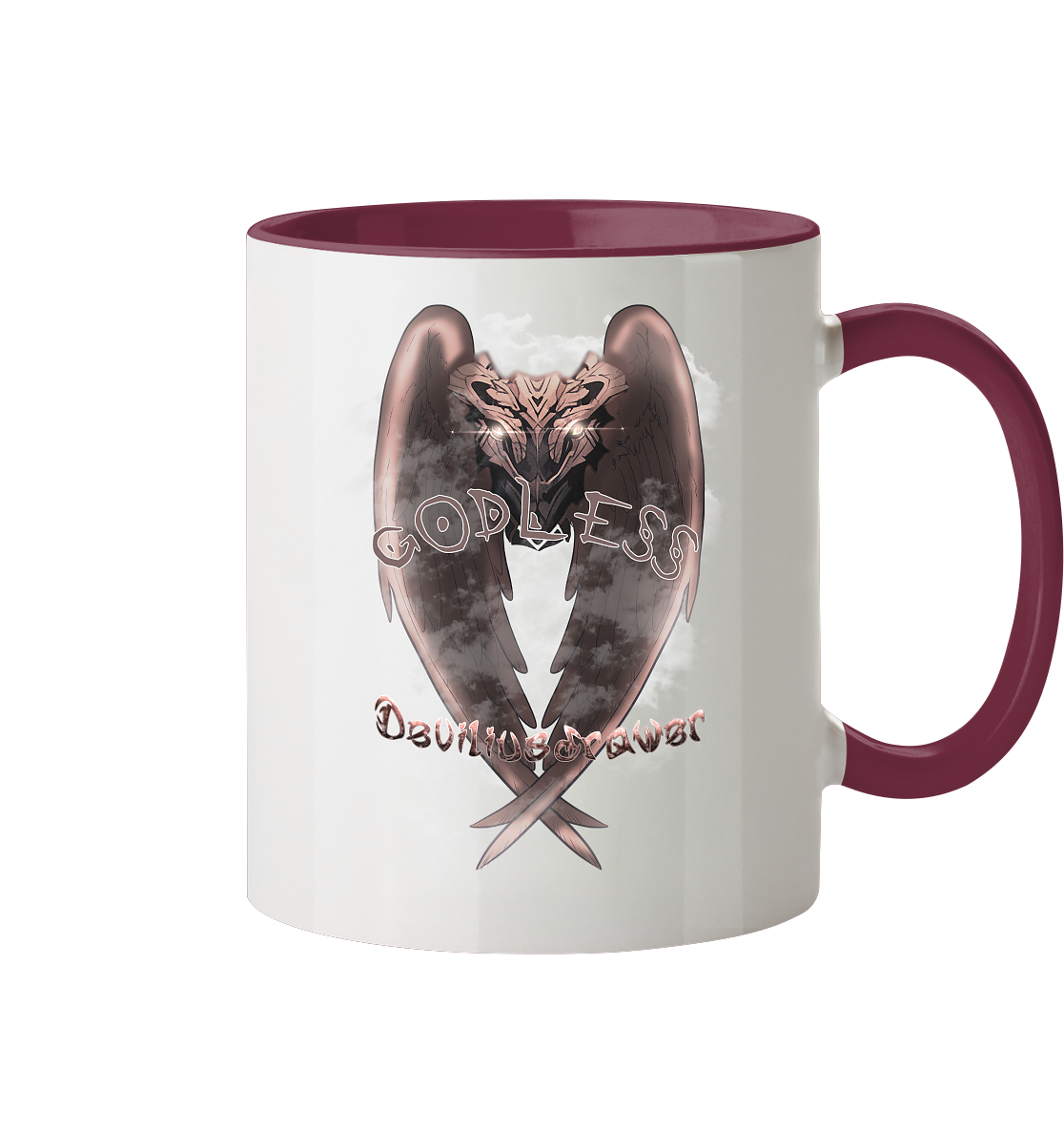 Deviliusdrawer Godless Owl - Tasse zweifarbig