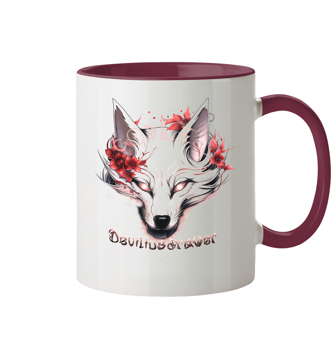 Deviliusdrawer Kitsune Wolf - Tasse zweifarbig