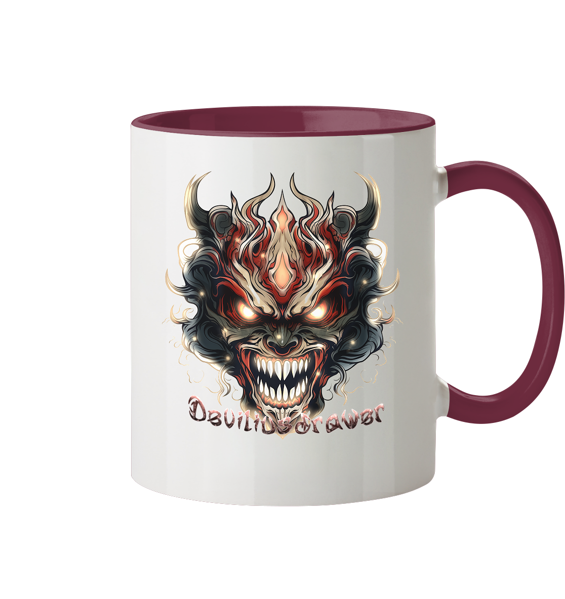 Deviliusdrawer Evil Vamp Mask - Tasse zweifarbig