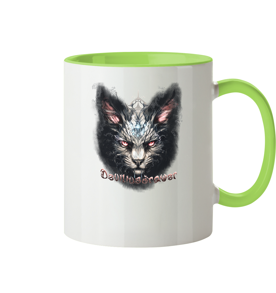 Deviliusdrawer Myshtical Redeyed Cat - Tasse zweifarbig