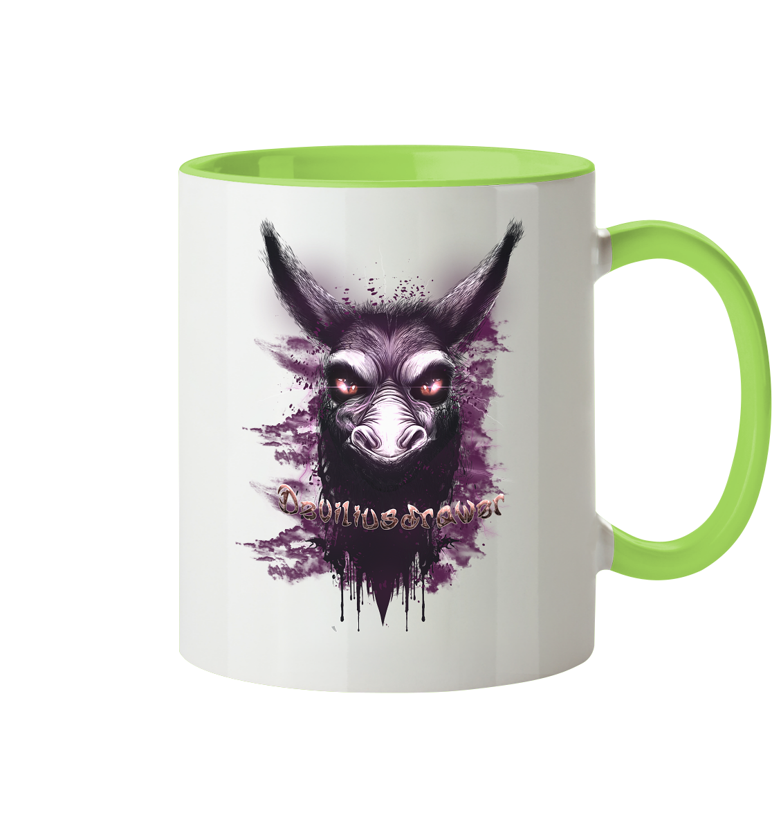 Deviliusdrawer Purple Donkey - Tasse zweifarbig