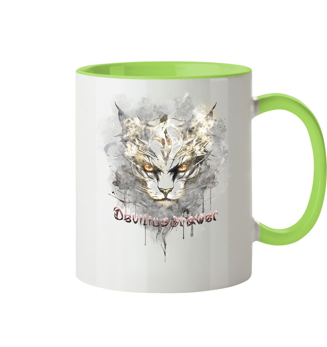 Deviliusdrawer White Catgod - Tasse zweifarbig