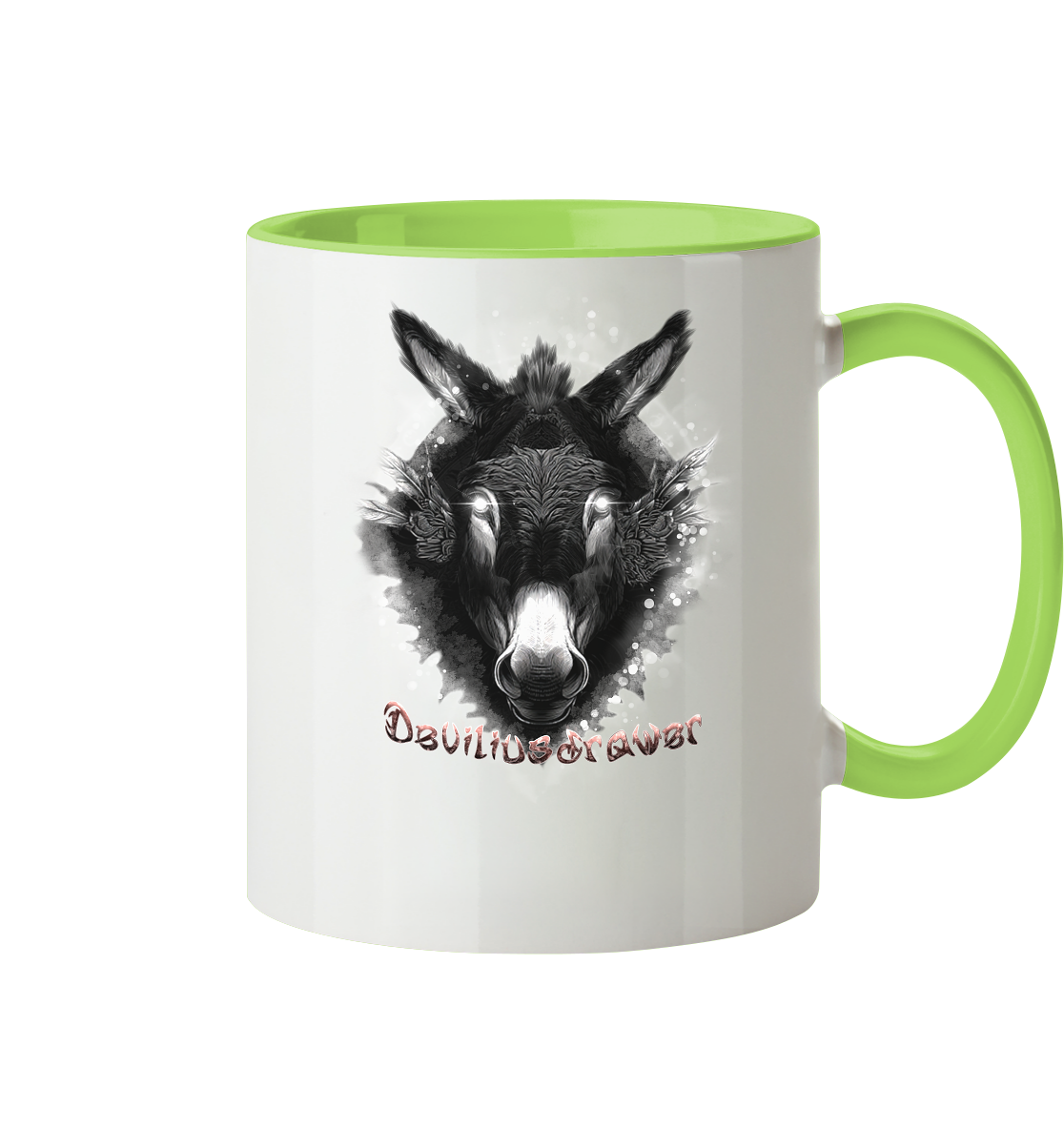 Deviliusdrawer Glowing Donkey - Tasse zweifarbig