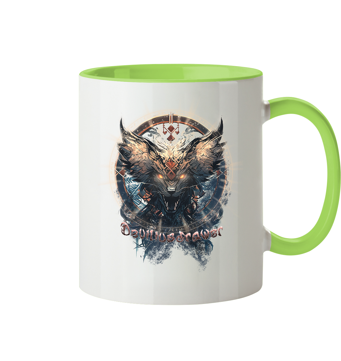 Deviliusdrawer Dark Magic Wolf - Tasse zweifarbig
