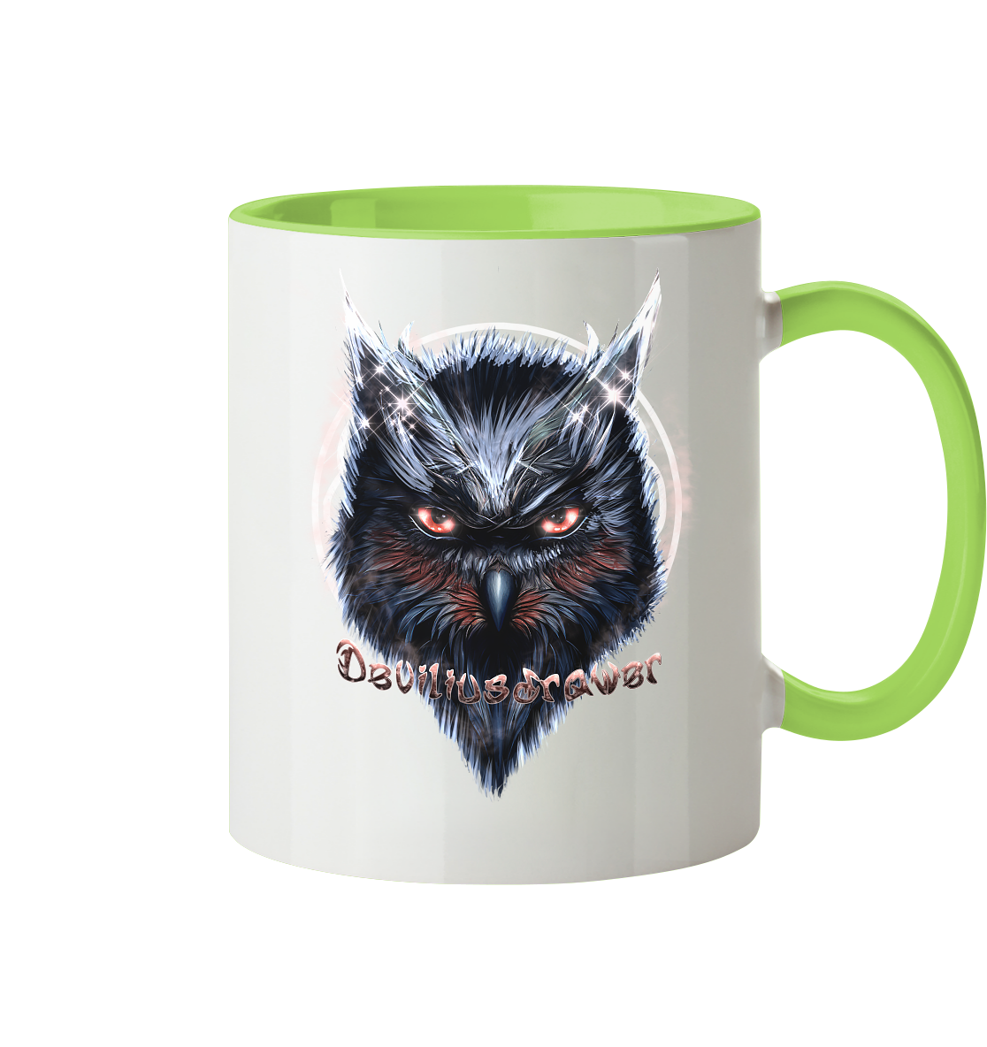 Deviliusdrawer Fire Owl - Tasse zweifarbig