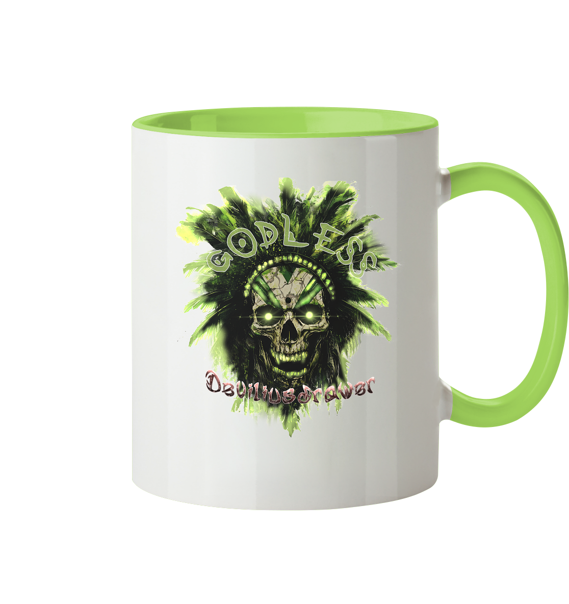 Deviliusdrawer Godless Skull - Tasse zweifarbig