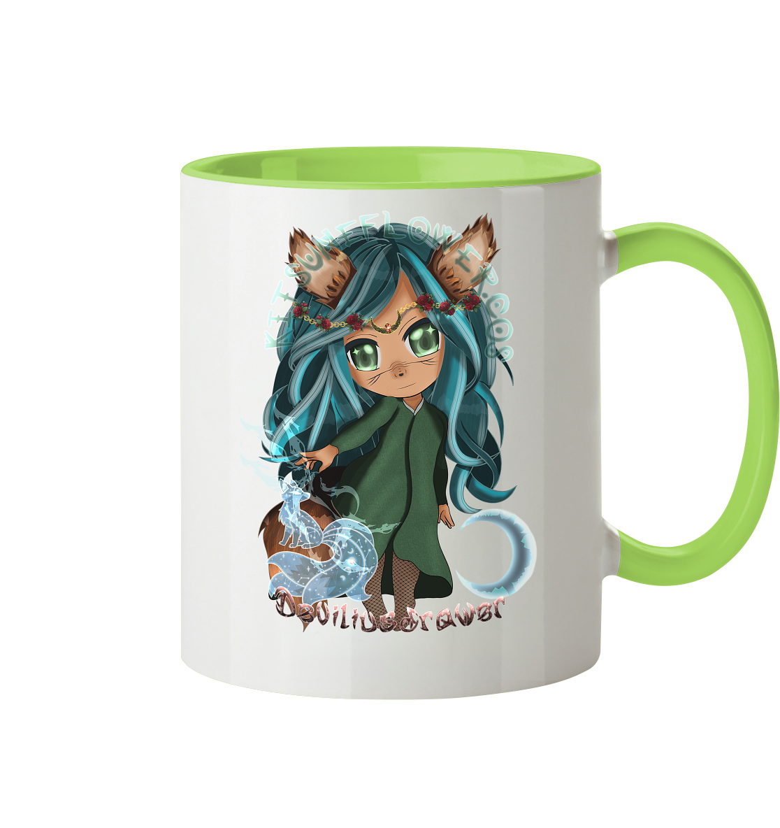 Deviliusdrawer Kitsuneflower - Tasse zweifarbig