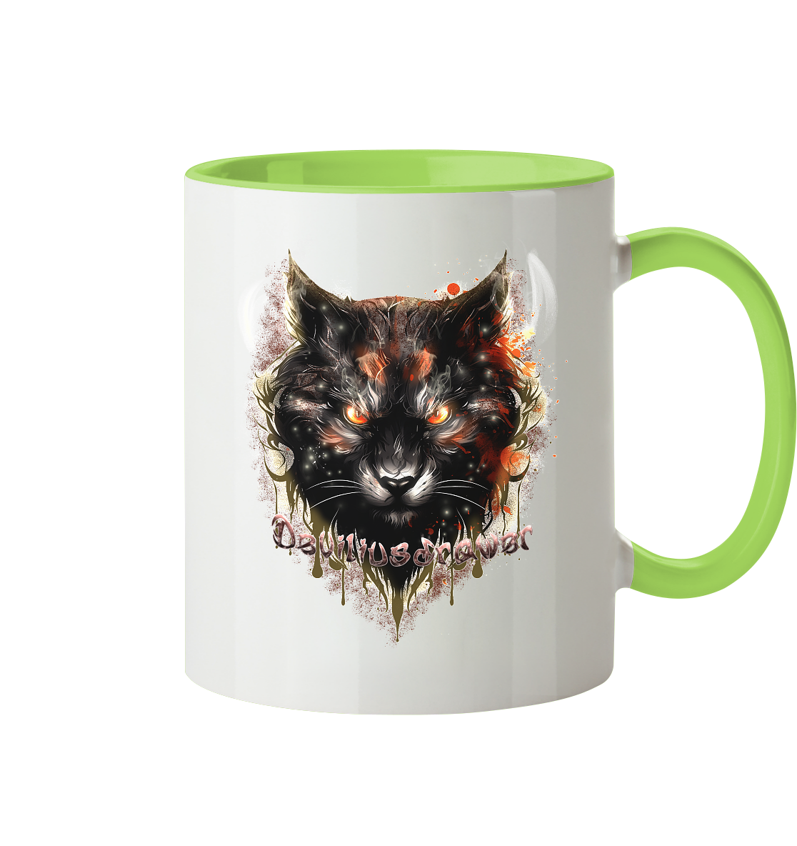 Deviliusdrawer Red Devil Cat - Tasse zweifarbig