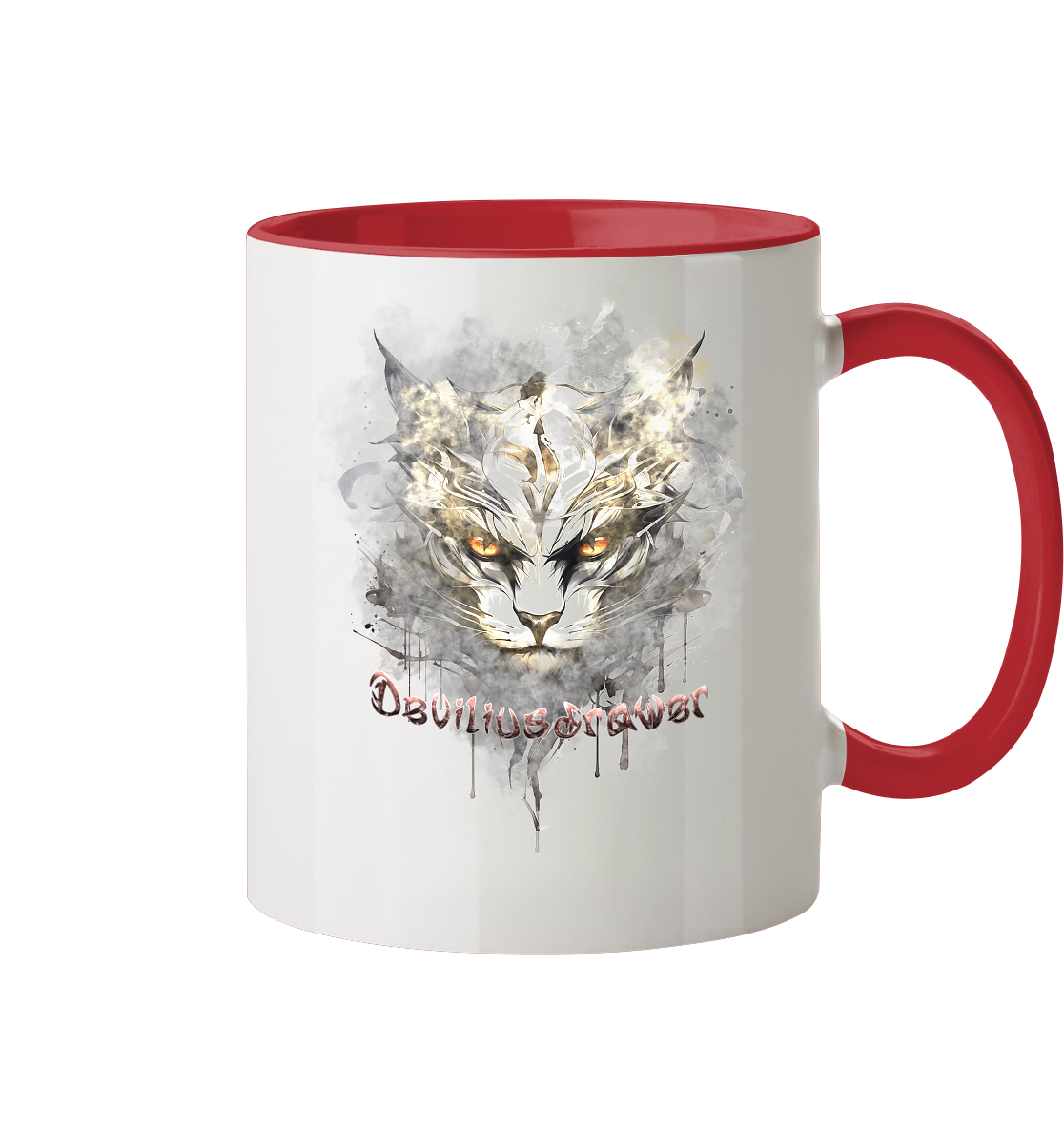 Deviliusdrawer White Catgod - Tasse zweifarbig