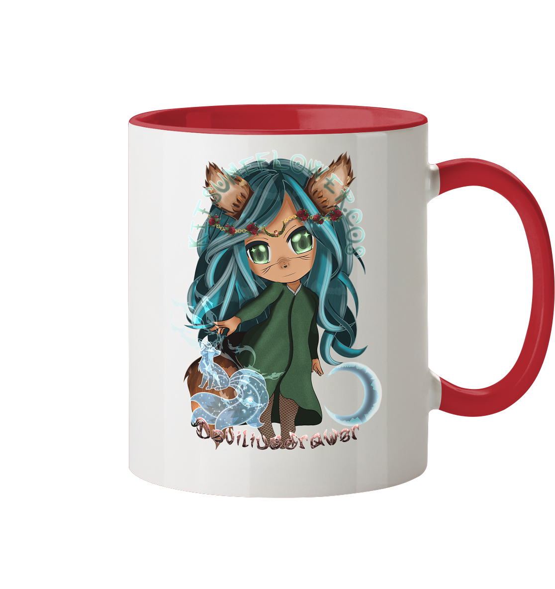 Deviliusdrawer Kitsuneflower - Tasse zweifarbig