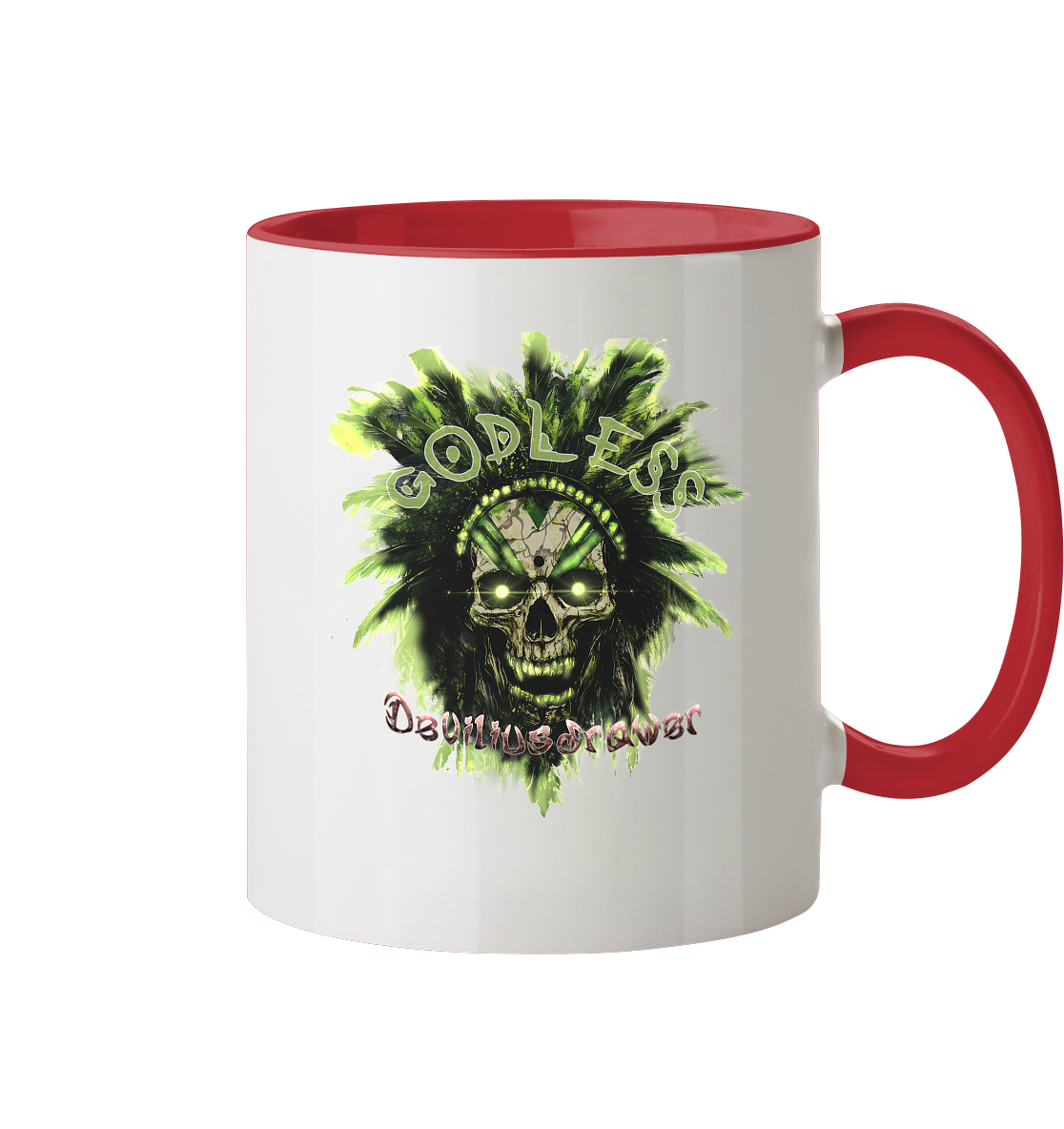 Deviliusdrawer Godless Skull - Tasse zweifarbig