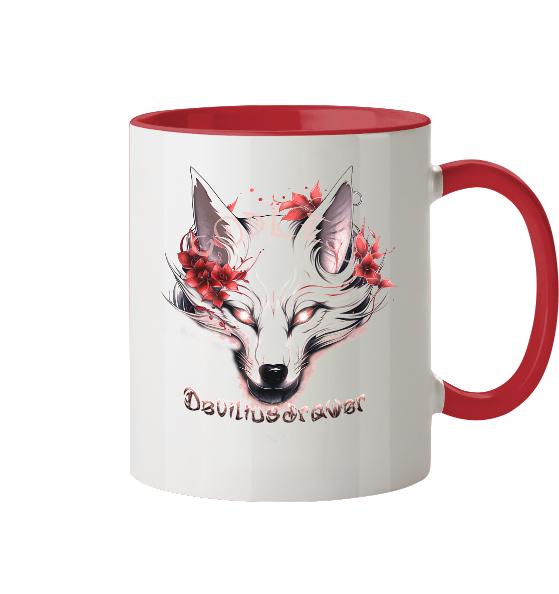Deviliusdrawer Kitsune Wolf - Tasse zweifarbig