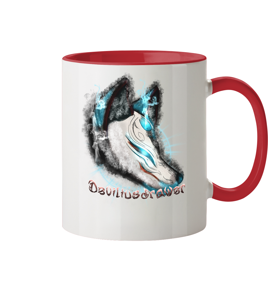 Deviliusdrawer Darkness Kitsune - Tasse zweifarbig