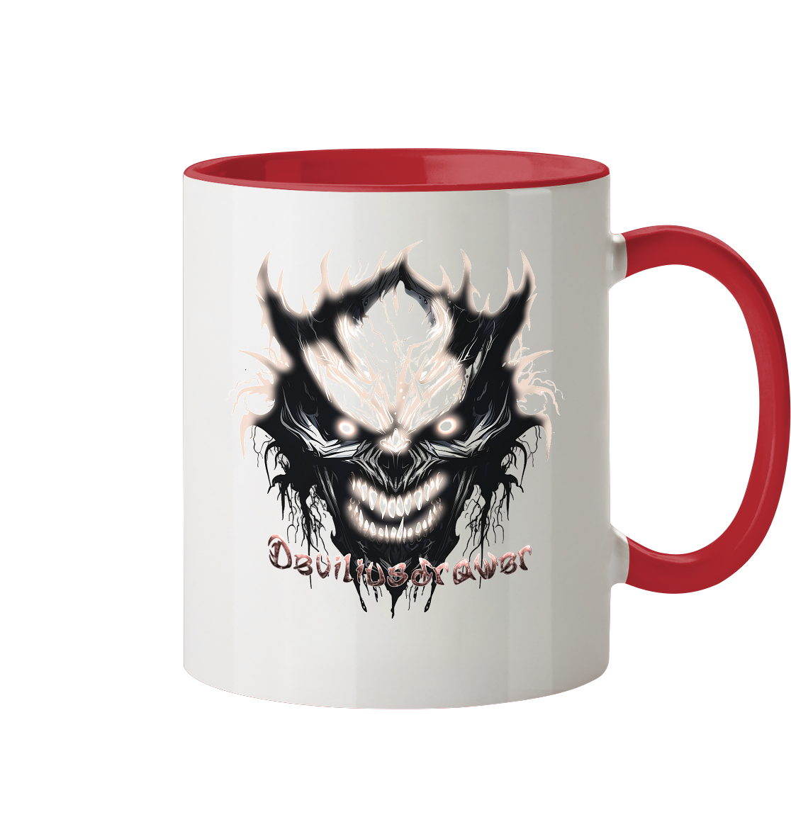 Deviliusdrawer Crazy Glow Devil - Tasse zweifarbig