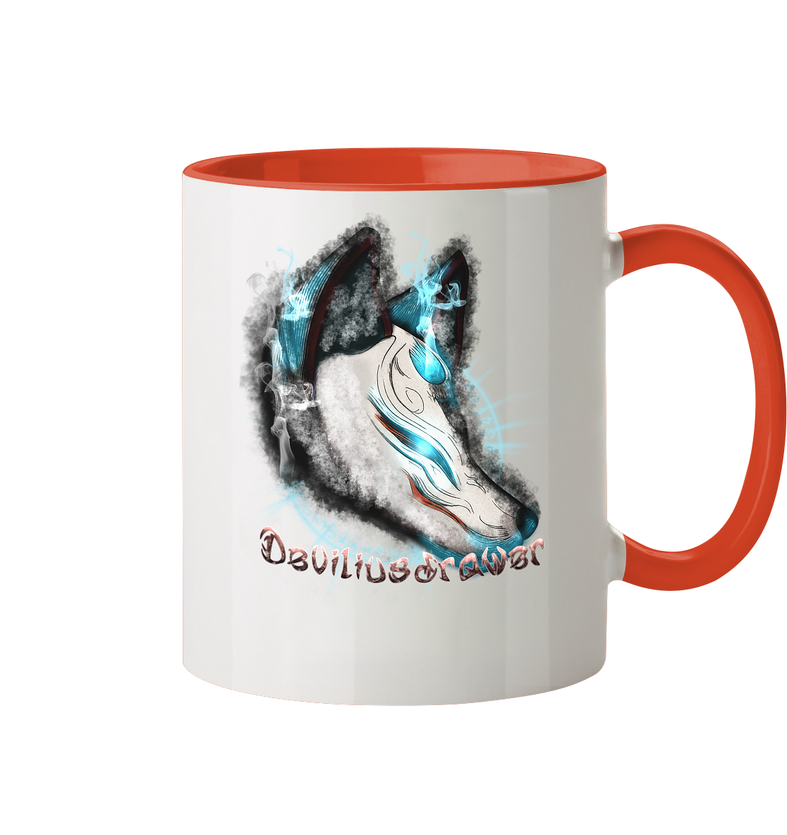 Deviliusdrawer Darkness Kitsune - Tasse zweifarbig
