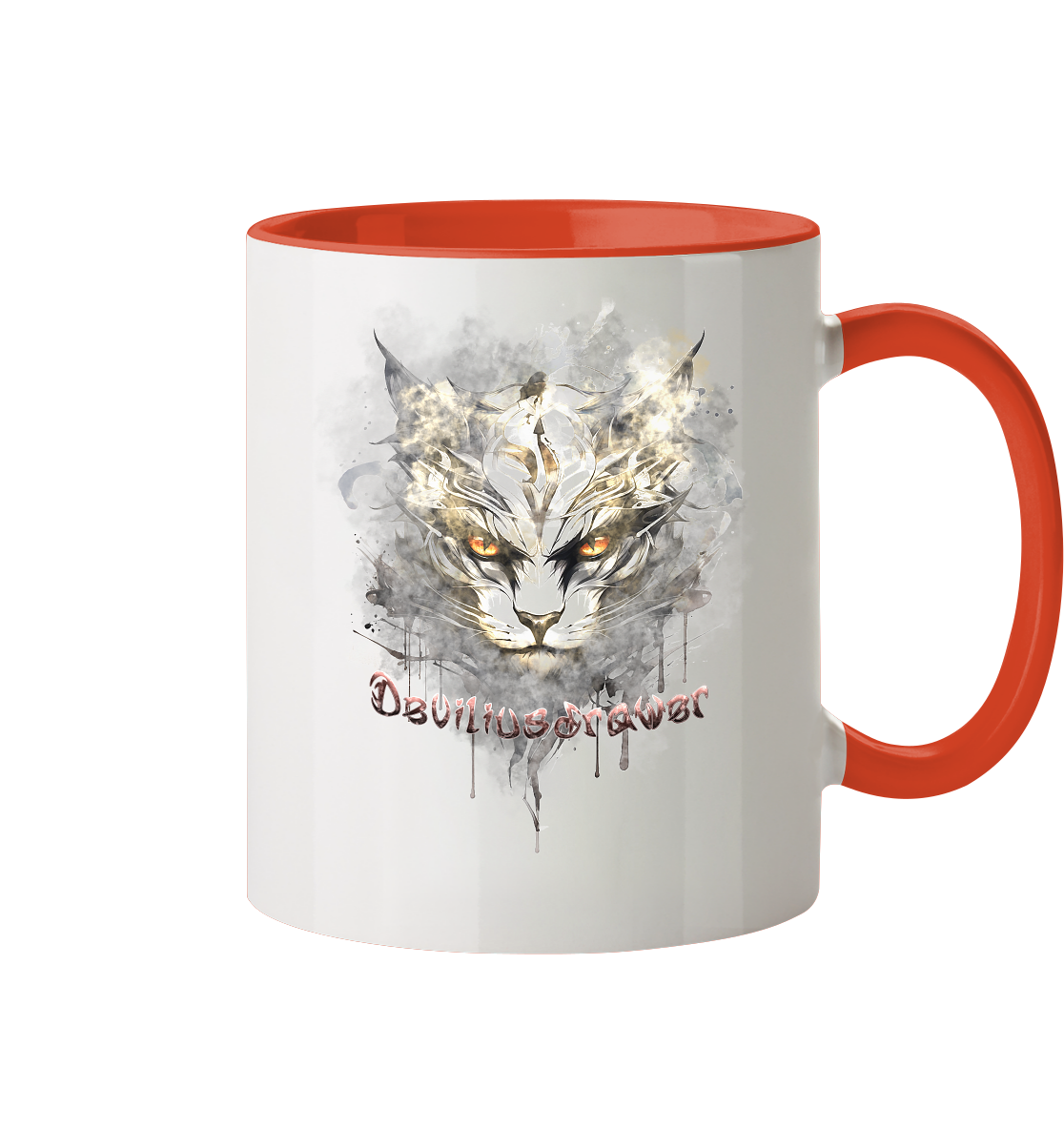 Deviliusdrawer White Catgod - Tasse zweifarbig
