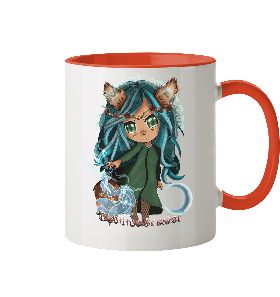 Deviliusdrawer Kitsuneflower - Tasse zweifarbig