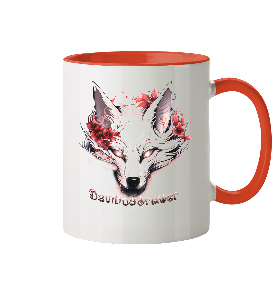 Deviliusdrawer Kitsune Wolf - Tasse zweifarbig