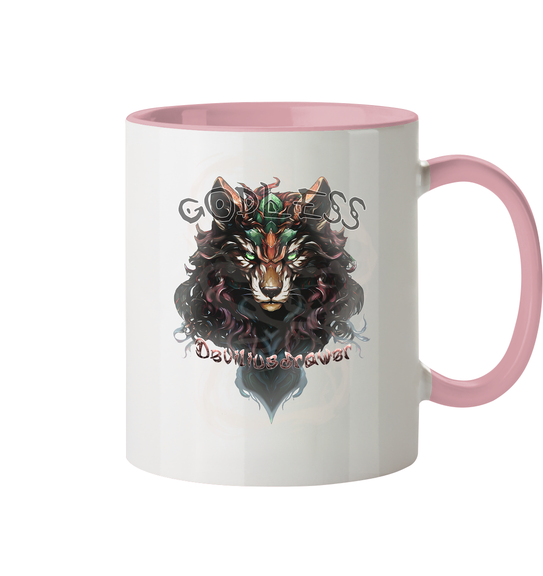 Deviliusdrawer Godless Wolf - Tasse zweifarbig