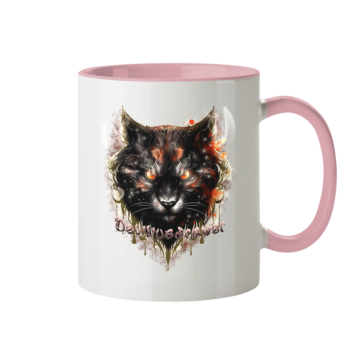 Deviliusdrawer Red Devil Cat - Tasse zweifarbig