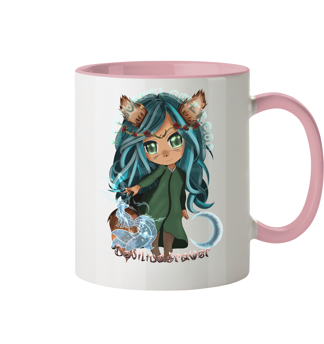 Deviliusdrawer Kitsuneflower - Tasse zweifarbig