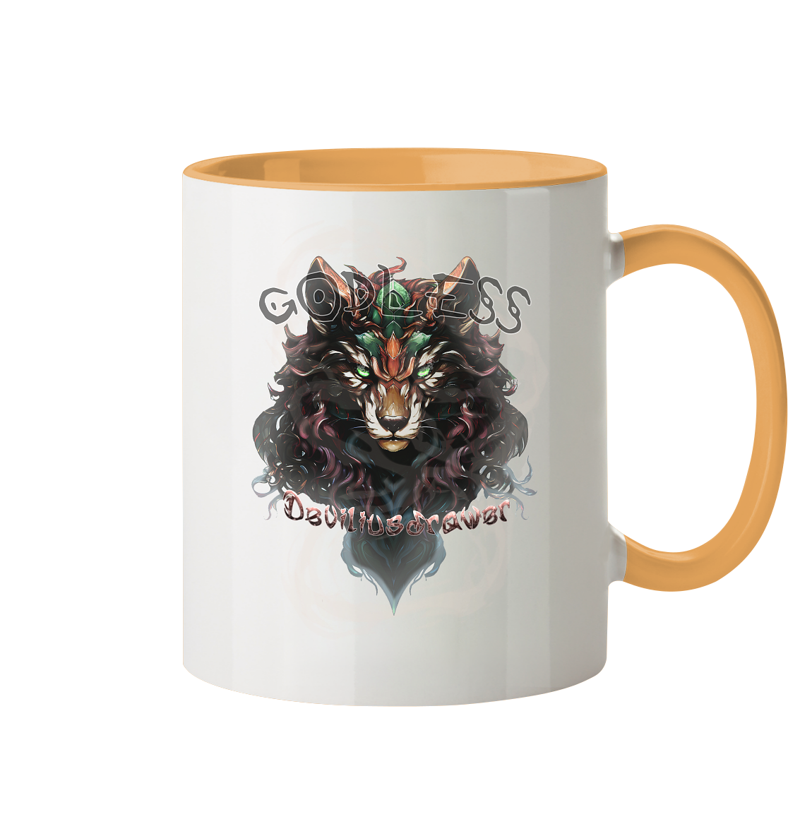 Deviliusdrawer Godless Wolf - Tasse zweifarbig