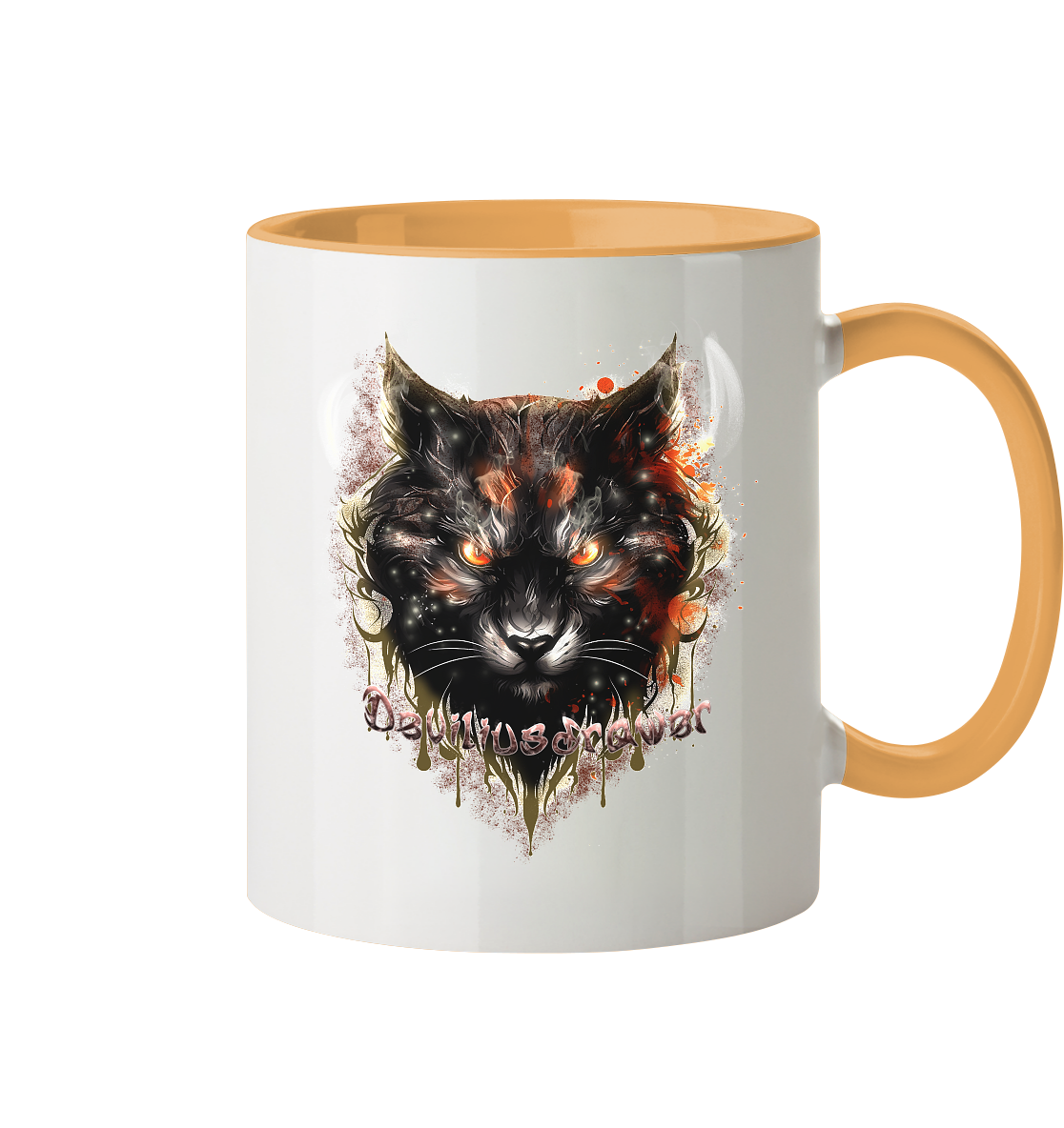 Deviliusdrawer Red Devil Cat - Tasse zweifarbig
