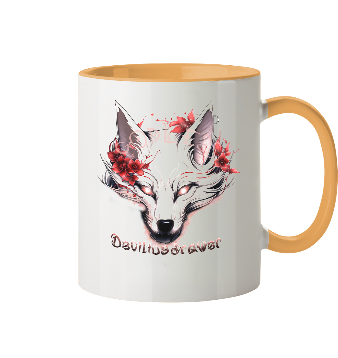 Deviliusdrawer Kitsune Wolf - Tasse zweifarbig