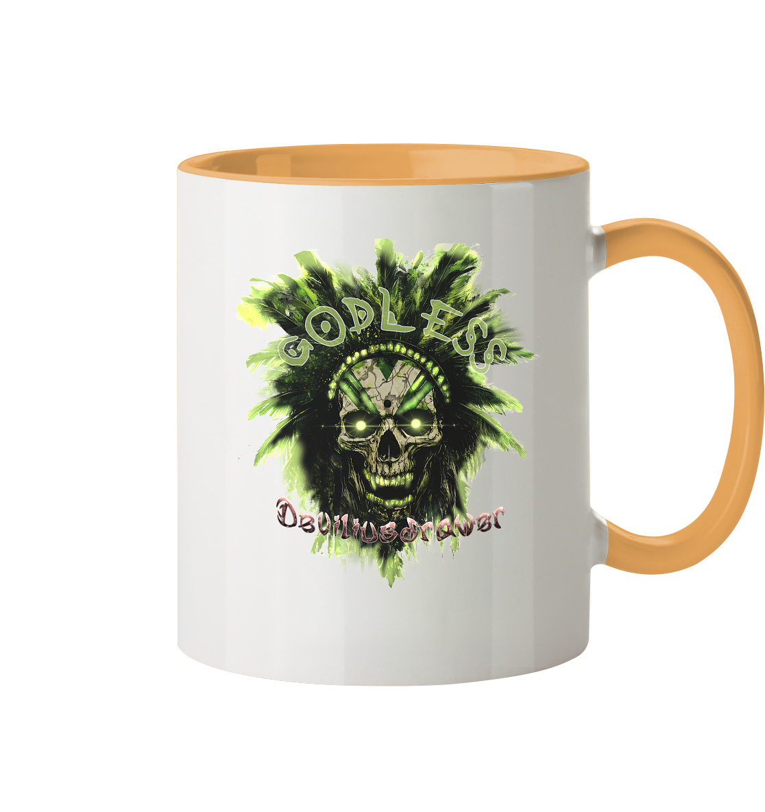Deviliusdrawer Godless Skull - Tasse zweifarbig